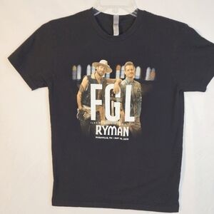 Florida Georgia LINE FGL Black Graphic T-Shirt Ryman Auditorium 2019 Size Small